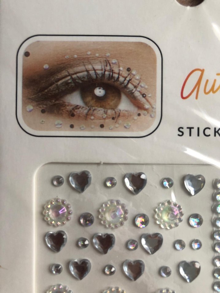 Yapışkanlı yüz ve tırnak süs taşı - Görsel 3