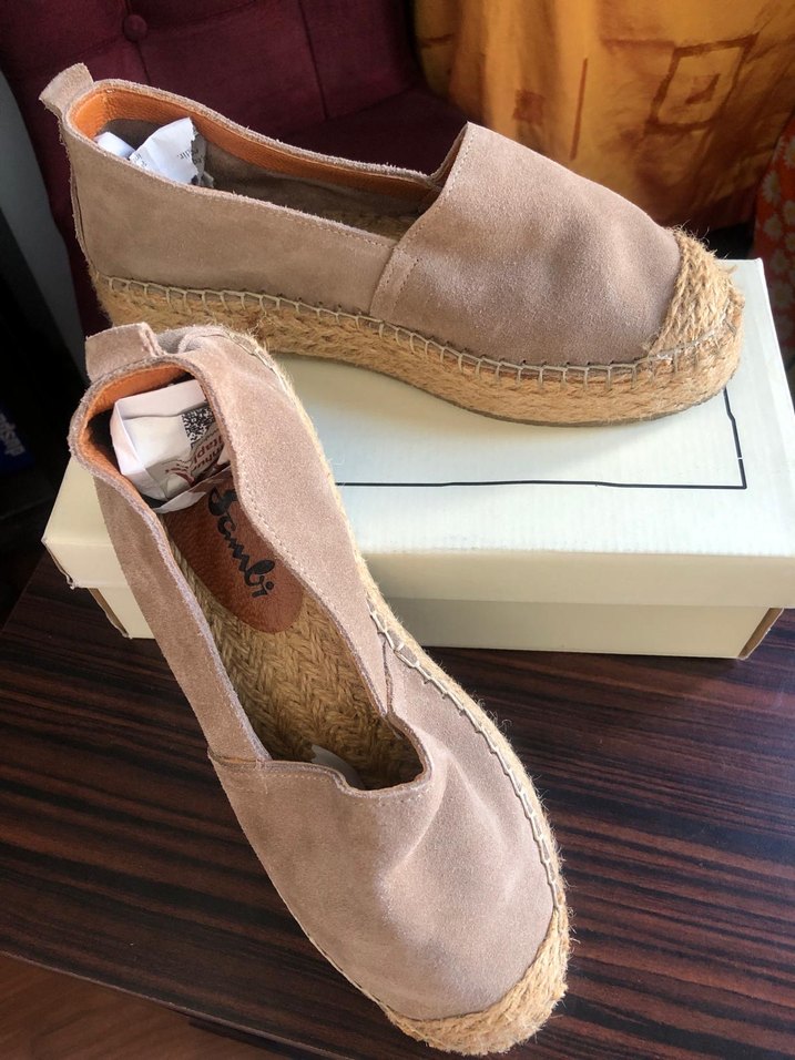 Bambi vizon hakiki süet espadril - Görsel 5