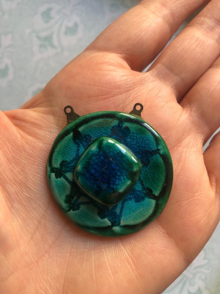 Petrol yeşili seramik charm - Görsel 4