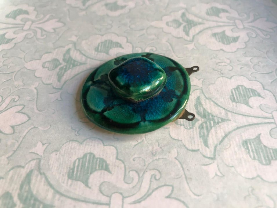 Petrol yeşili seramik charm - Görsel 5