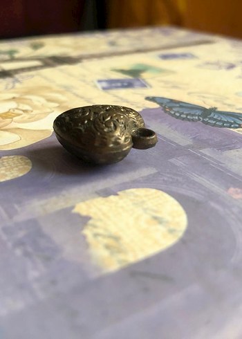 Antik işlemeli kalp charm - Görsel 10