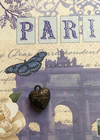 Antik işlemeli kalp charm - Görsel 7