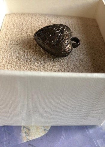 Antik işlemeli kalp charm - Görsel 9