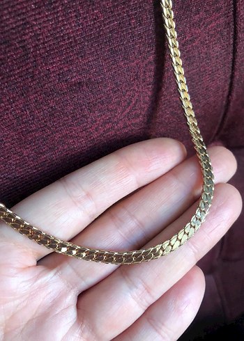 Örme gold zincir kolye - Görsel 9