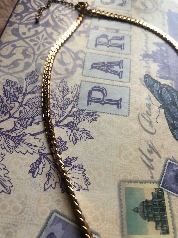 Örme gold zincir kolye - Görsel 3