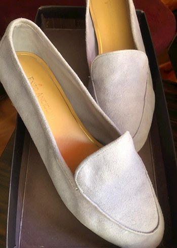 Enzo angiolini italyan %100 hakiki süet lila loafer - Görsel 2