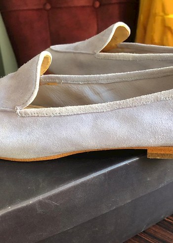 Enzo angiolini italyan %100 hakiki süet lila loafer - Görsel 5
