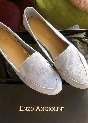Enzo angiolini italyan %100 hakiki süet lila loafer - Görsel 3