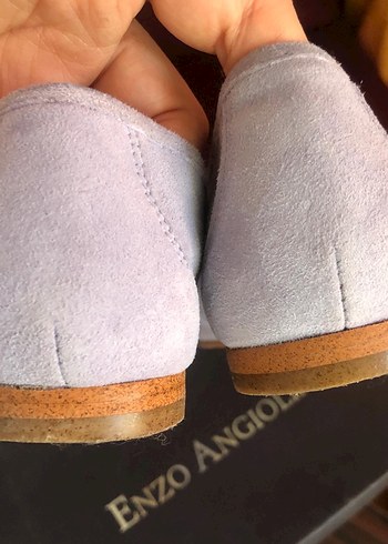 Enzo angiolini italyan %100 hakiki süet lila loafer - Görsel 12