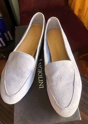 Enzo angiolini italyan %100 hakiki süet lila loafer - Görsel 4