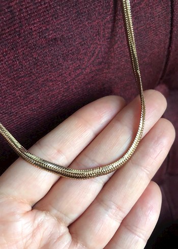 Yılan zincir gold kolye - Görsel 3