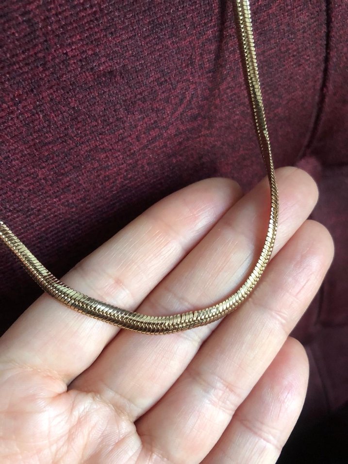 Yılan zincir gold kolye - Görsel 3