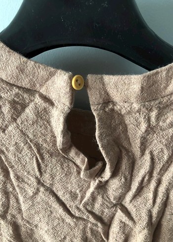 Mango suit ten rengi keten bluz - Görsel 7