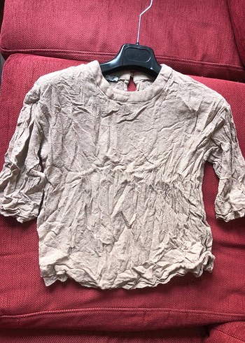 Mango suit ten rengi keten bluz - Görsel 14