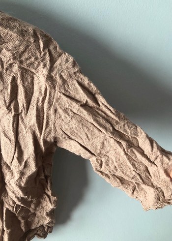 Mango suit ten rengi keten bluz - Görsel 8