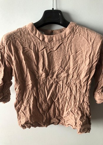 Mango suit ten rengi keten bluz - Görsel 3