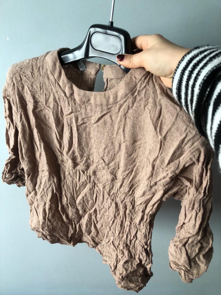 Mango suit ten rengi keten bluz - Görsel 4