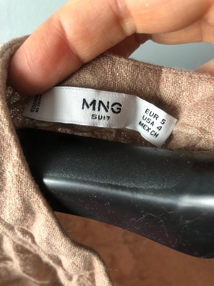 Mango suit ten rengi keten bluz - Görsel 2