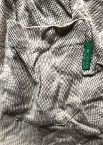 Benetton krem şort - Görsel 6