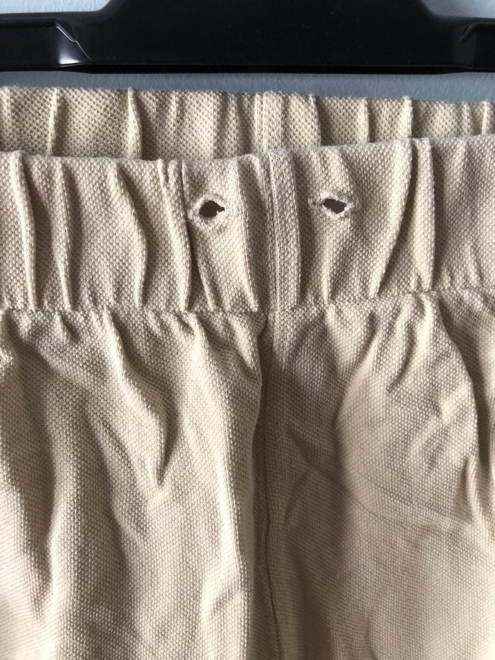 Benetton krem şort - Görsel 5