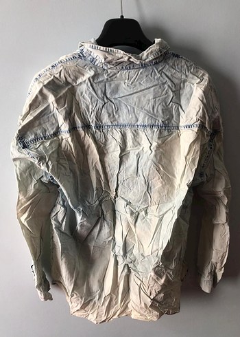 Mango jeans salaş kot gömlek - Görsel 5