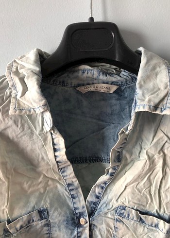 Mango jeans salaş kot gömlek - Görsel 3