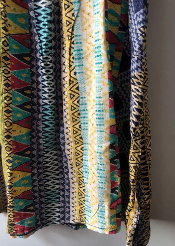 Savori etnik desenli midi elbise - Görsel 5