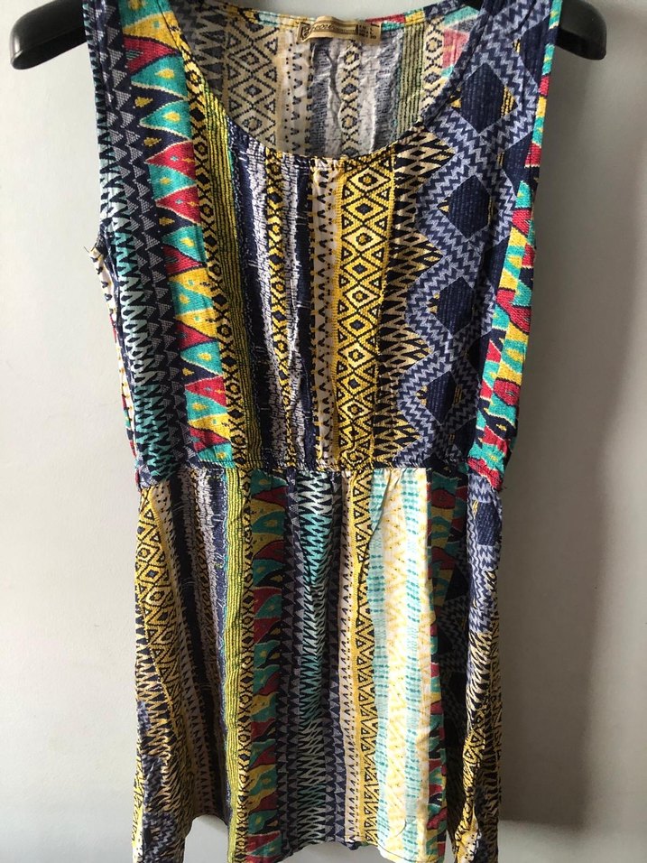 Savori etnik desenli midi elbise - Görsel 3