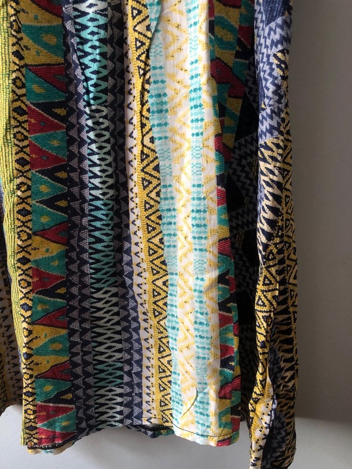 Savori etnik desenli midi elbise - Görsel 5