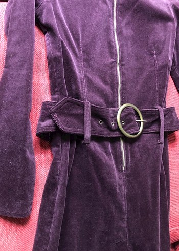 Y london mürdüm kadife uzun elbise - Görsel 16