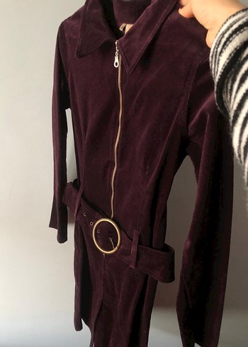 Y london mürdüm kadife uzun elbise - Görsel 7