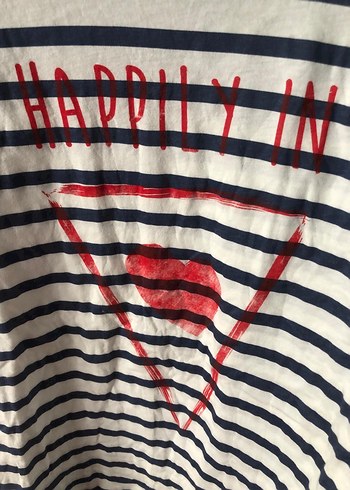 Zara çizgili uzun bluz - Görsel 7