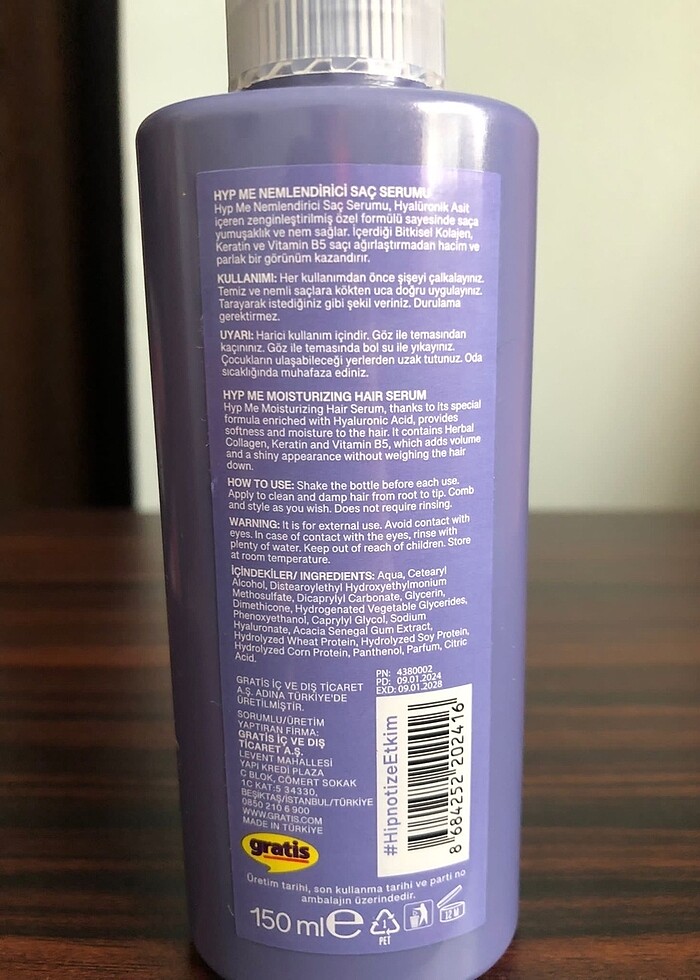 Hyp me hyaluronik asit saç serumu - Görsel 4