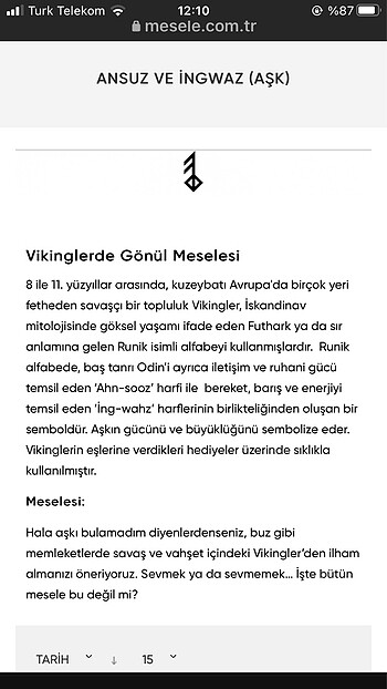 Mesele design aşk (Ansuz ve İngwaz) kolye ucu - Görsel 5