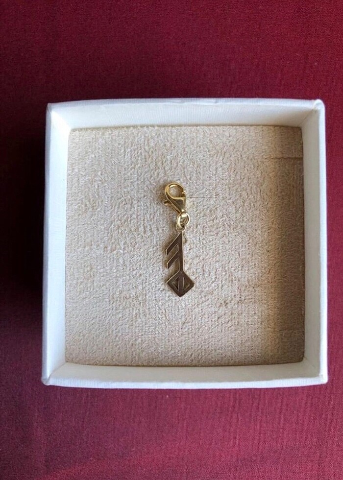 Mesele design aşk (Ansuz ve İngwaz) kolye ucu - Görsel 2