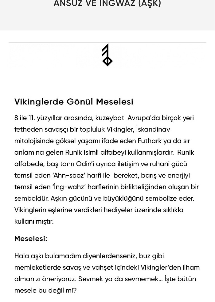 Mesele design aşk (Ansuz ve İngwaz) kolye ucu - Görsel 5