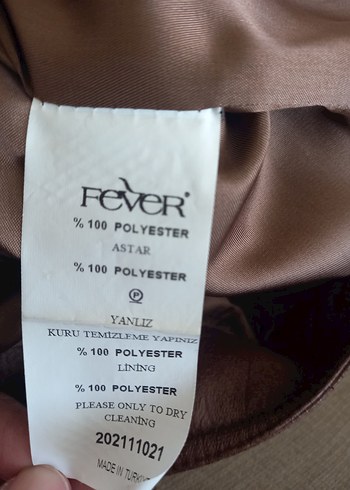 48 Beden kahverengi Renk fever marka Deri Biker Ceket