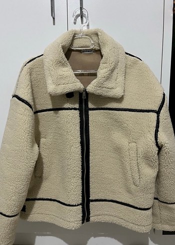 Kürklü Bej Kadın Ceket - Görsel 2