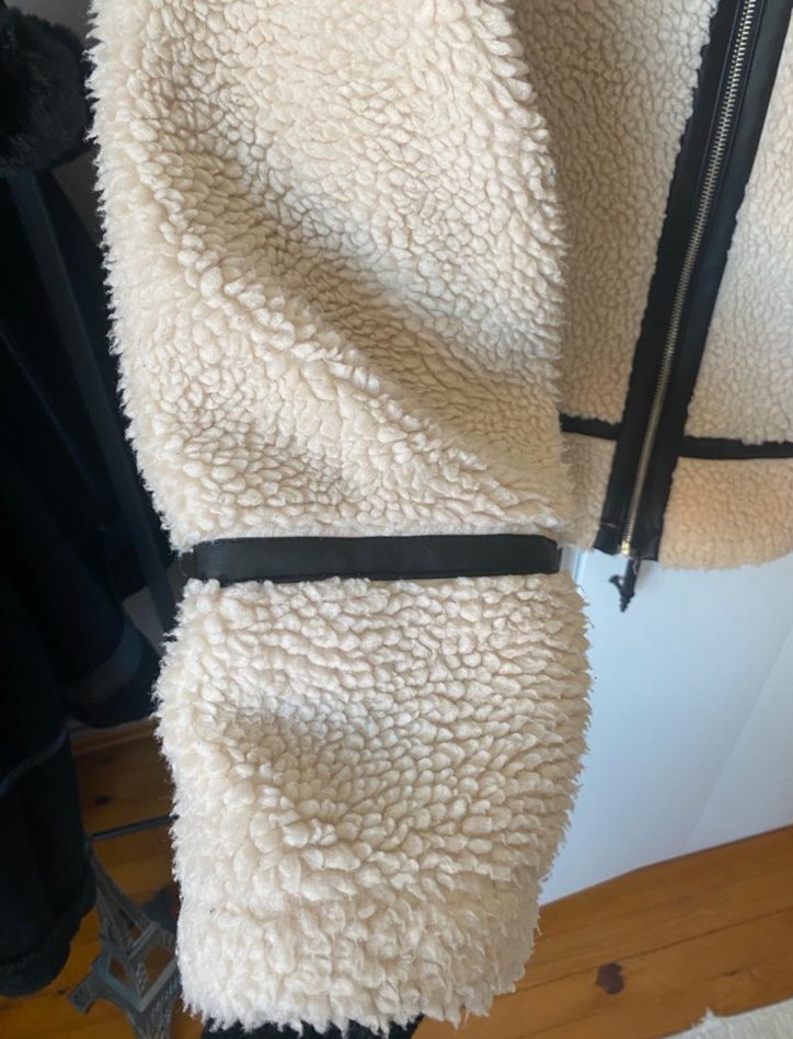 Kürklü Bej Kadın Ceket - Görsel 4