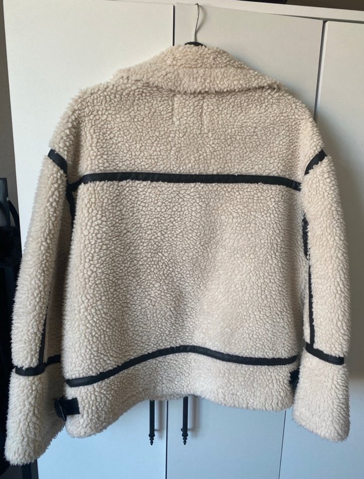 Kürklü Bej Kadın Ceket - Görsel 3