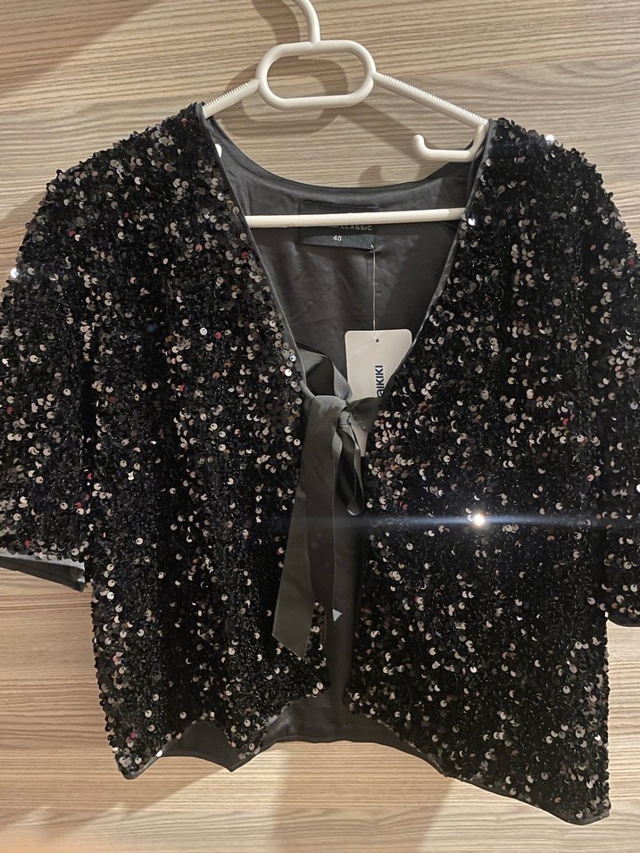 Kız  Siyah Payetli Bolero - Görsel 3