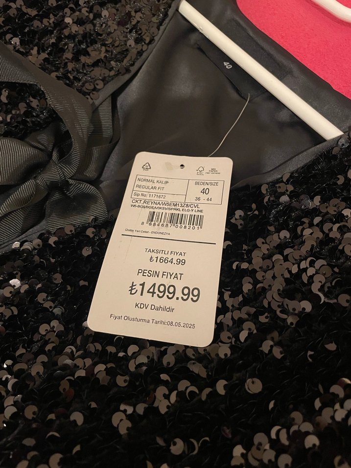 Kız  Siyah Payetli Bolero - Görsel 2