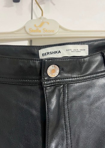 Bershka Bol Paça Deri Pantalon - Görsel 3