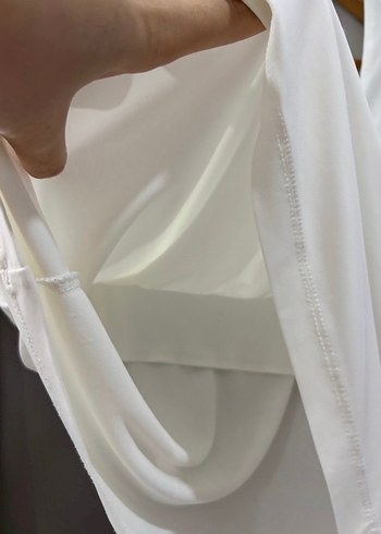 Beyaz Kadın Uzun Kollu Bluz - Görsel 2