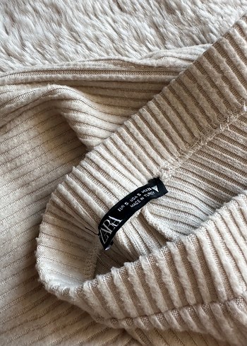 Zara Bej Triko Salaş Kadın Pantolon