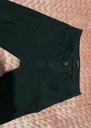 31 Beden Siyah Midi Denim Kadın Pantolon