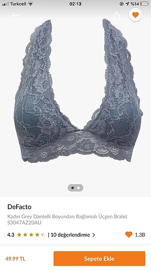 Bralet dantelli ipli
