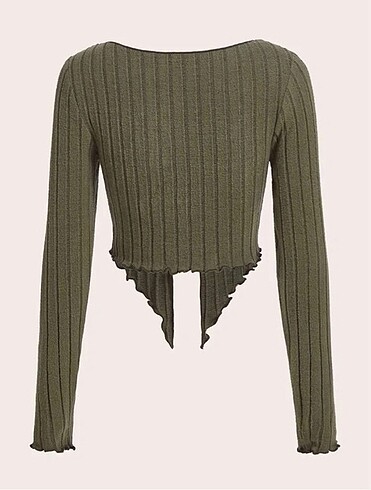 s Beden Haki triko crop top