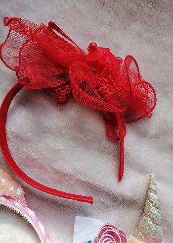 Renkli unicorn  ve keçeli çiçekli Çocuk Taç Seti - Görsel 4