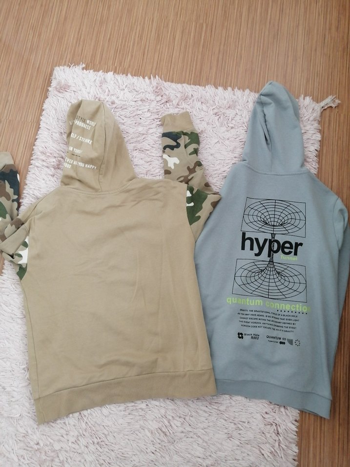 İki adet tek fiyat Kapüşonlu Erkek Sweatshirt - Rahat Kesim - Görsel 4